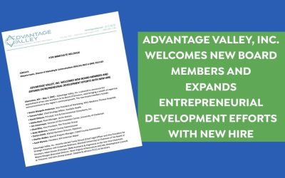 ADVANTAGE VALLEY, INC. WELCOMES NEW BOARD MEMBERS AND EXPANDS ENTREPRENEURIAL DEVELOPMENT EFFORTS WITH NEW HIRE